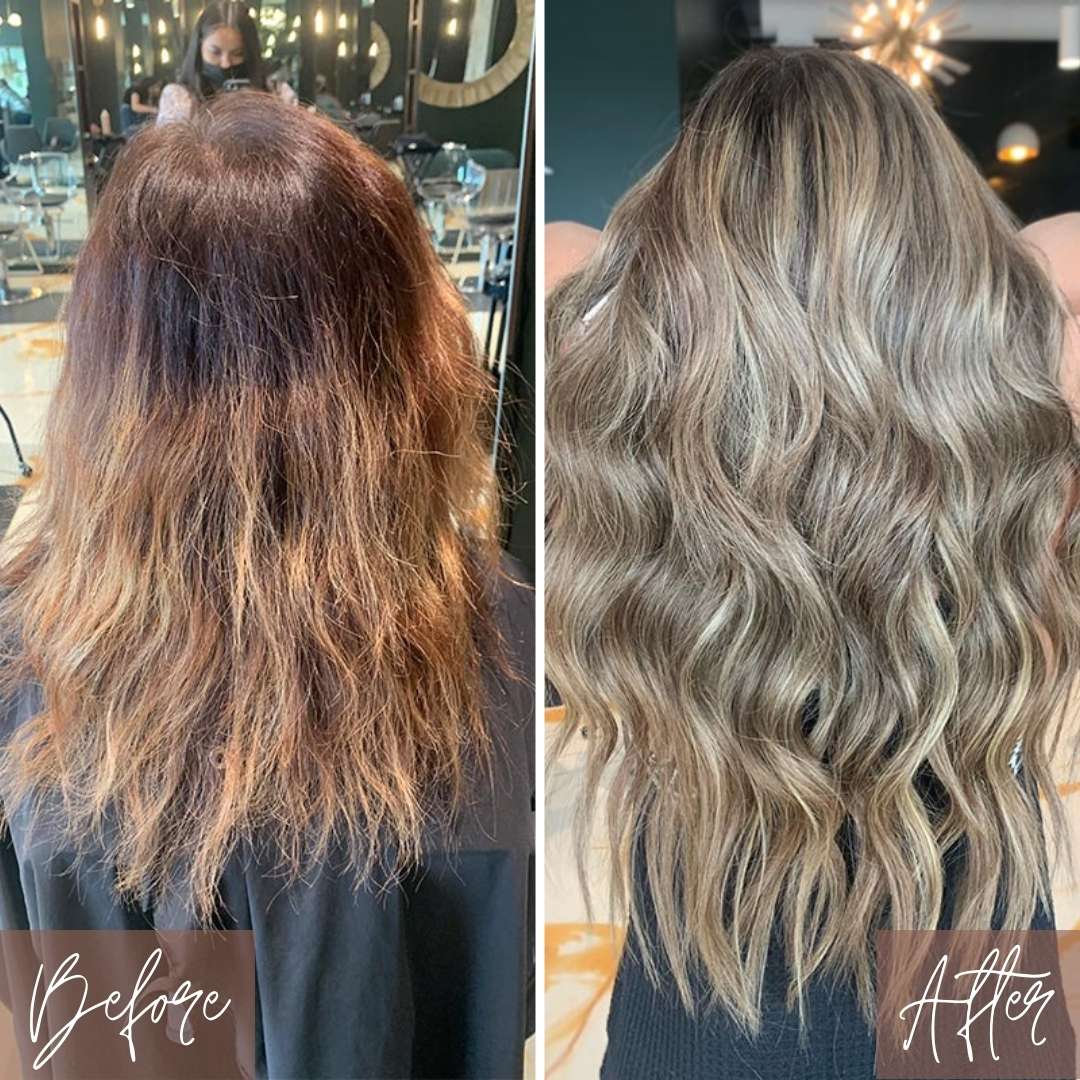 before and after of bello haven hair extensions