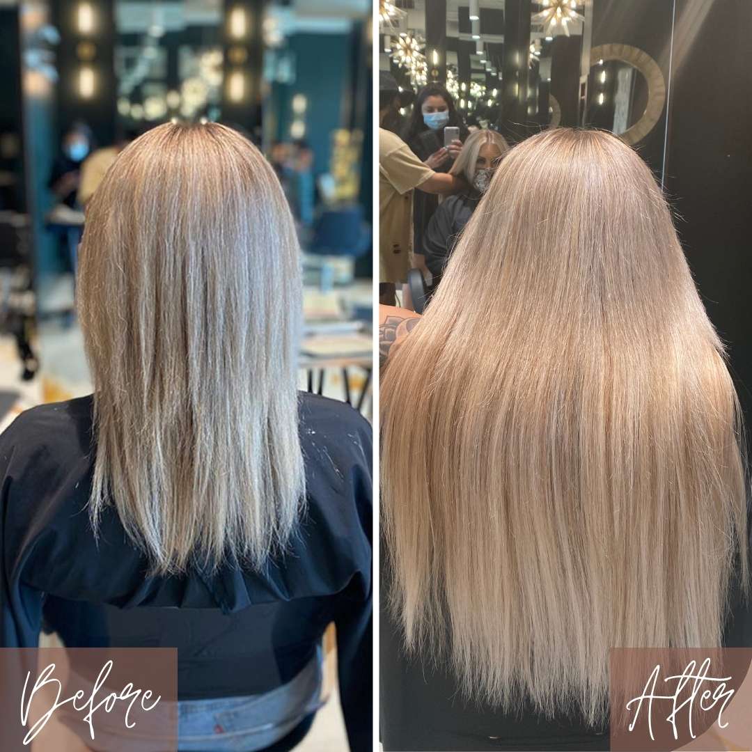 before and after of bello haven hair extensions