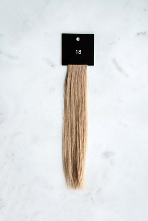 18 narrow edge hair extension above view