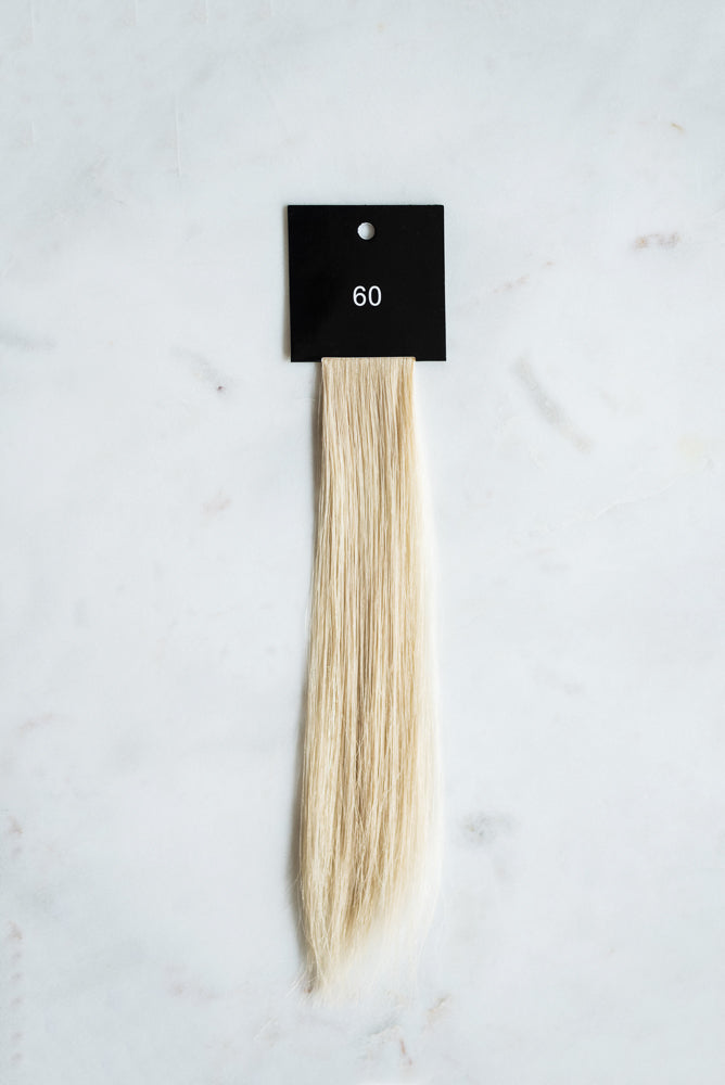 60 luxury line hair extension above view