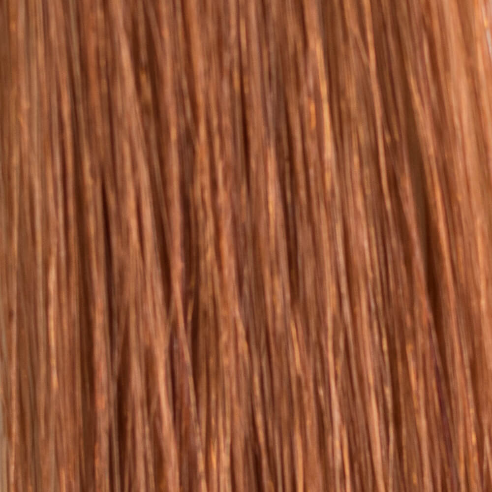 copper narrow edge hair extension closeup