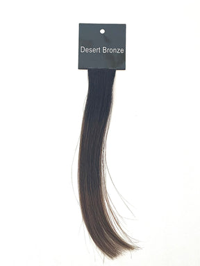 desert bronze narrow edge hair extension above view