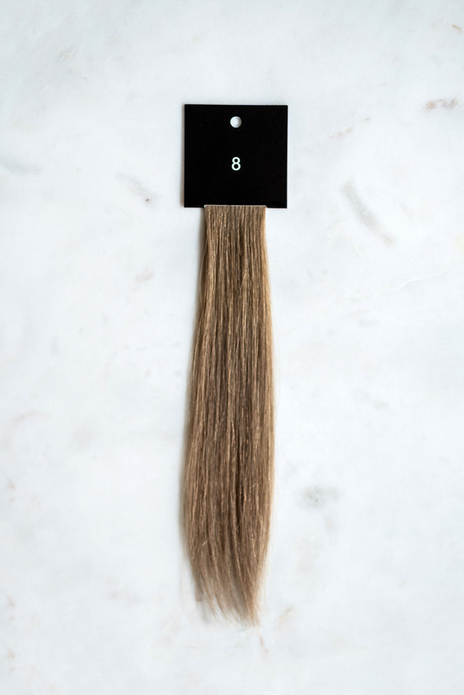 8 luxury line hair extension above view