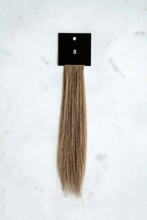 8 narrow edge hair extension above view