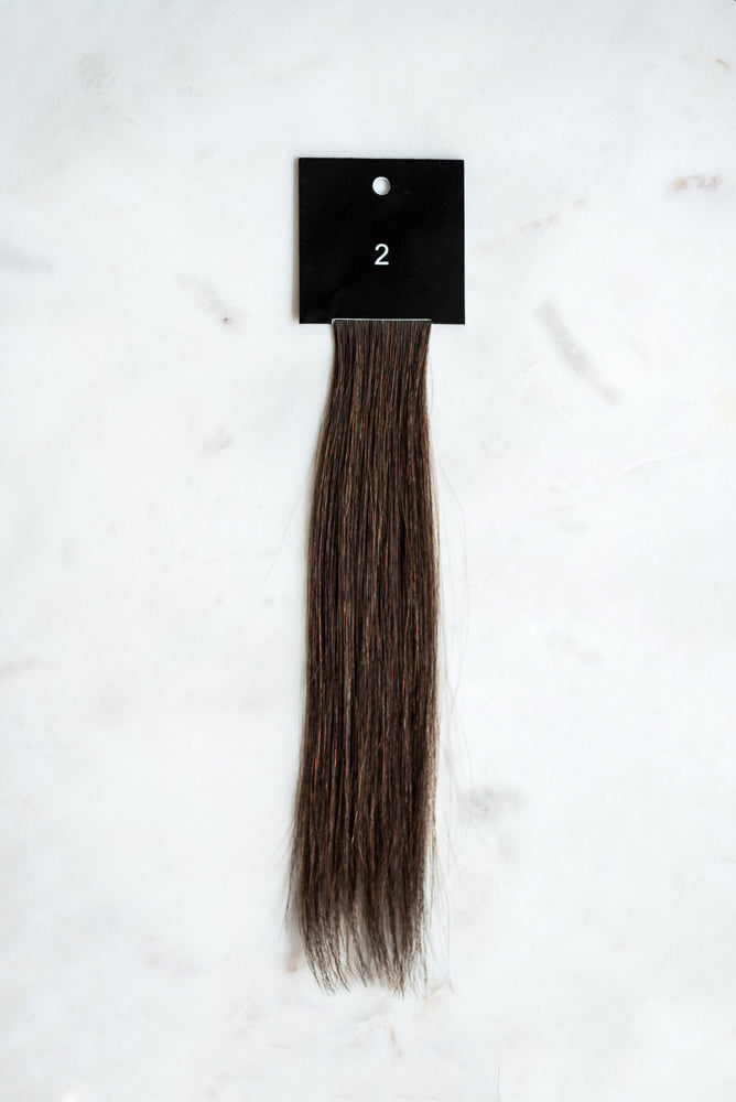 2 luxury line hair extension above view